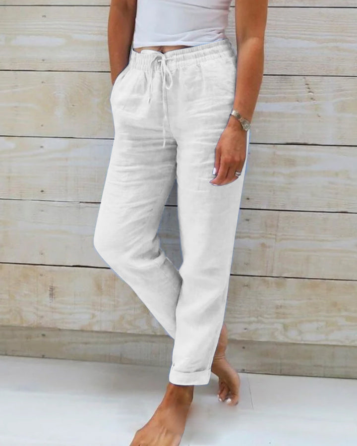 Allison | Luxe Cotton-Linen Tailored Trousers