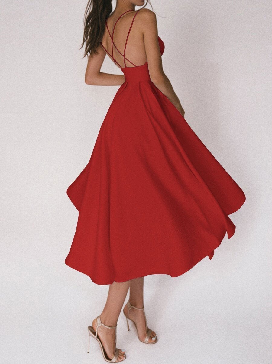 CAMRYN - CHARMY V-NECK STRAPPY DRESS