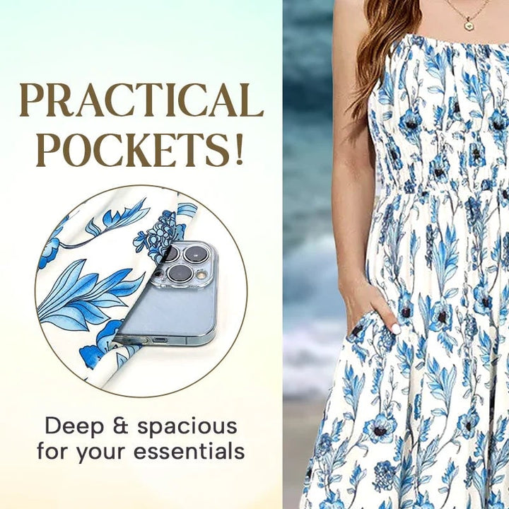 MONROE - ELEGANT FLORAL MAXI CAMI DRESS