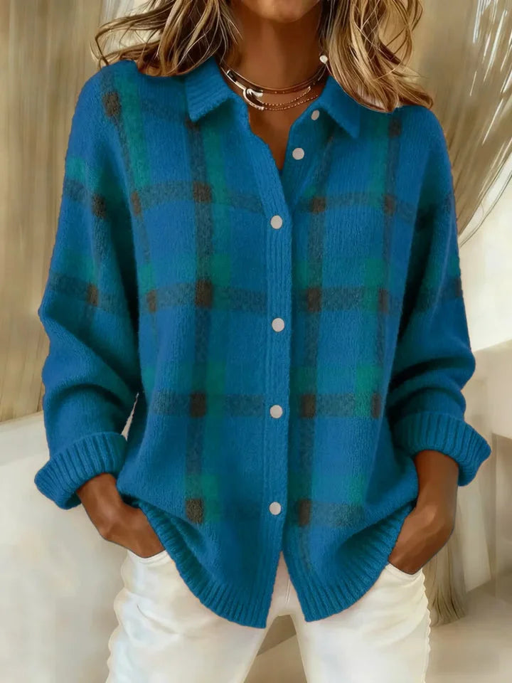 EVELYN – CLASSIC PLAID SWEATER