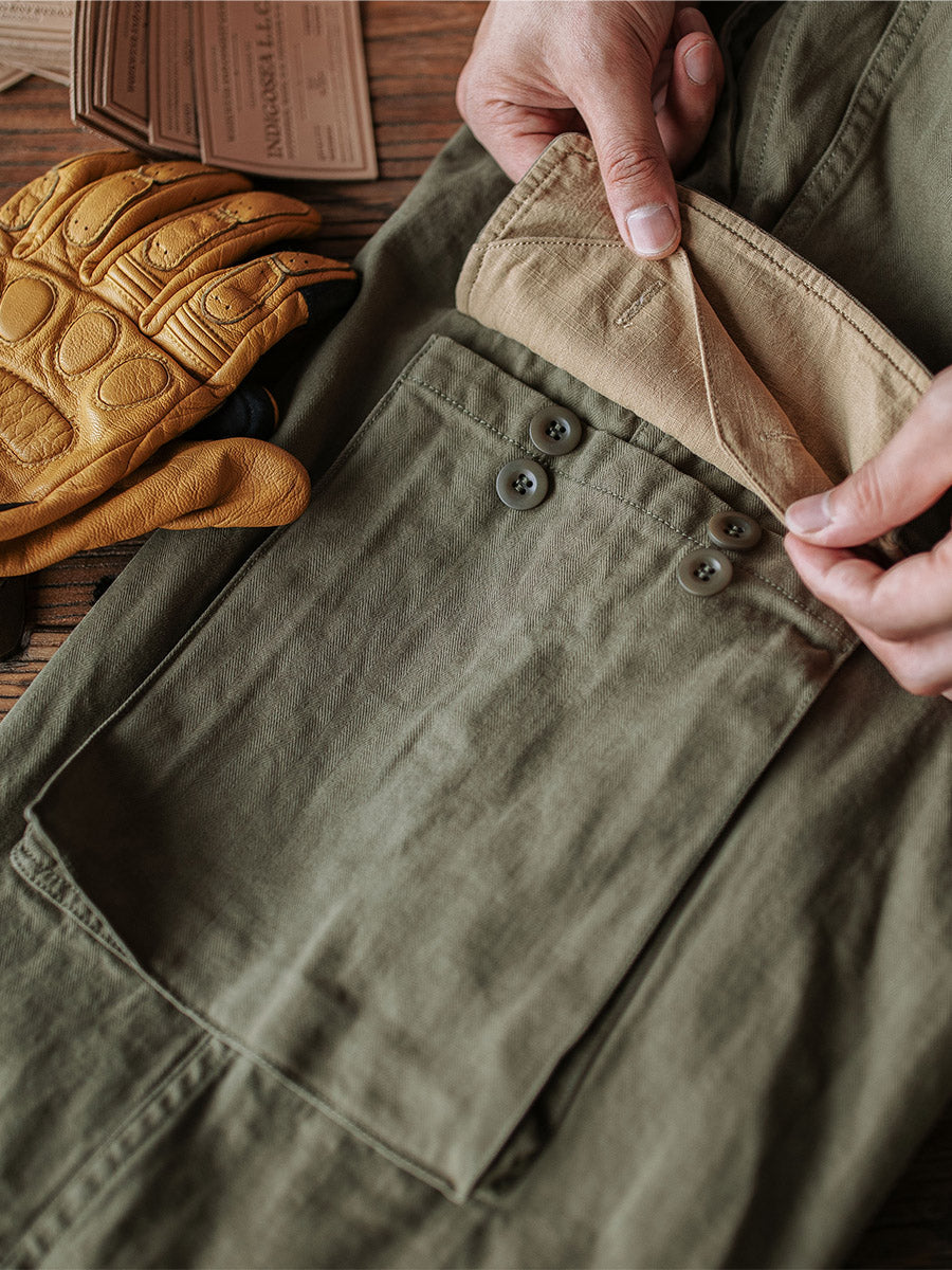 LEVI - MILITARY STYLE HERRINGBONE TWILL PANTS