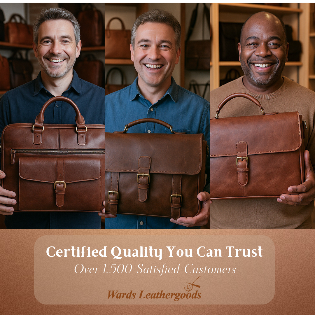 Preston | Sleek Leather Work Briefcase with Twin-Zip Front