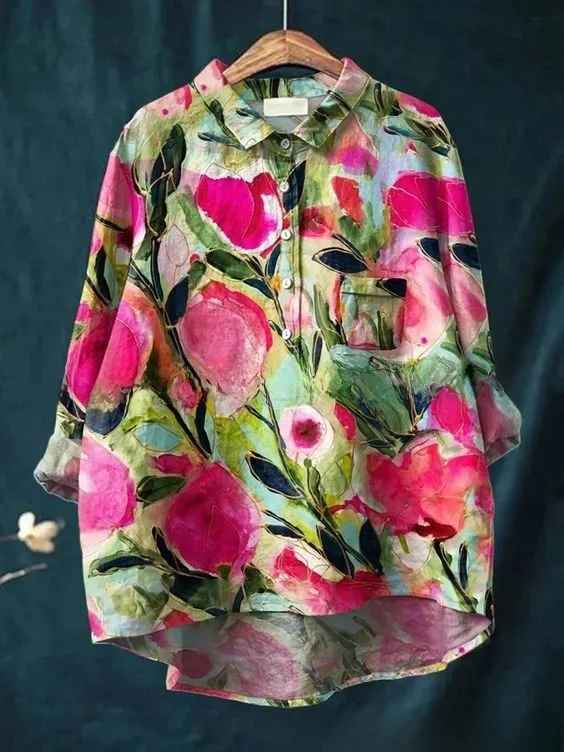 Terra | Vintage Lovely Floral Art Print Shirt
