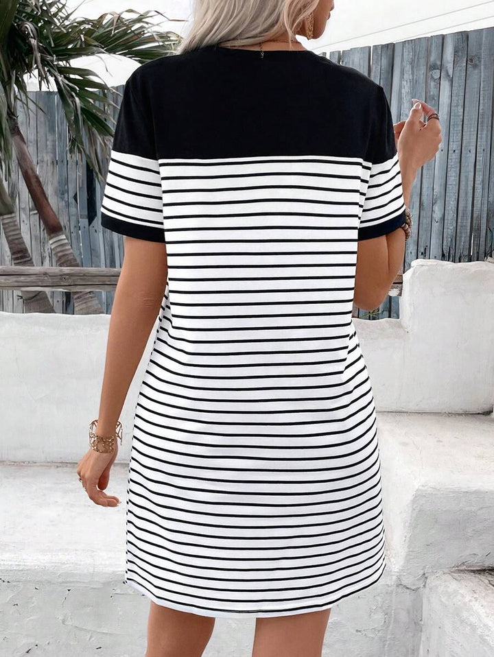 ERLINE - HEART ACCENT TEE DRESS