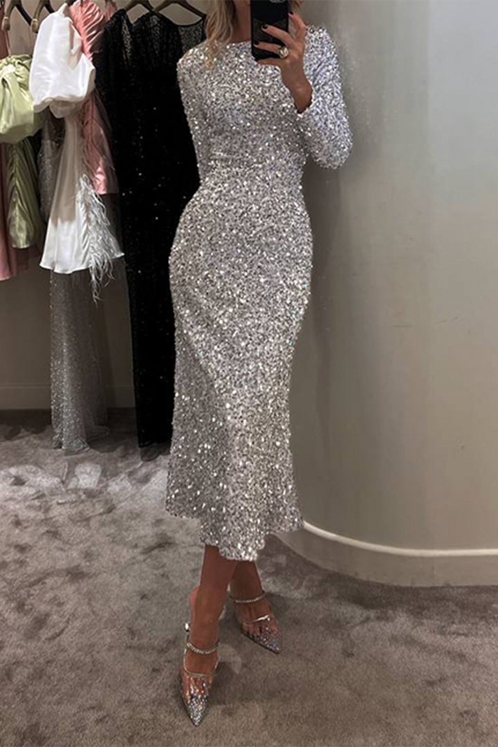 CELESTINE - STUNNING SEQUIN EMBELLISHED DRESS