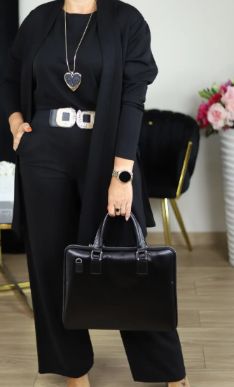 NATALIE - CLASSIC 3-PIECE SET WITH CARDIGAN TOP AND PANTS