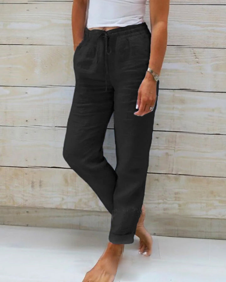 Allison | Luxe Cotton-Linen Tailored Trousers