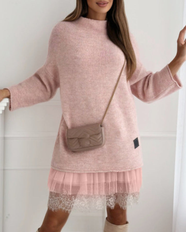 CIRILA - ELEGANT HIGH NECK DRESS SET