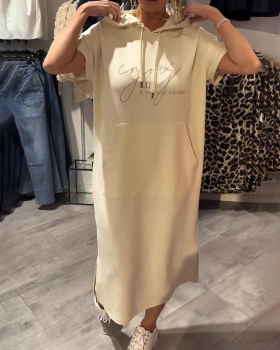 NELU - HOODED EVENING DRESS