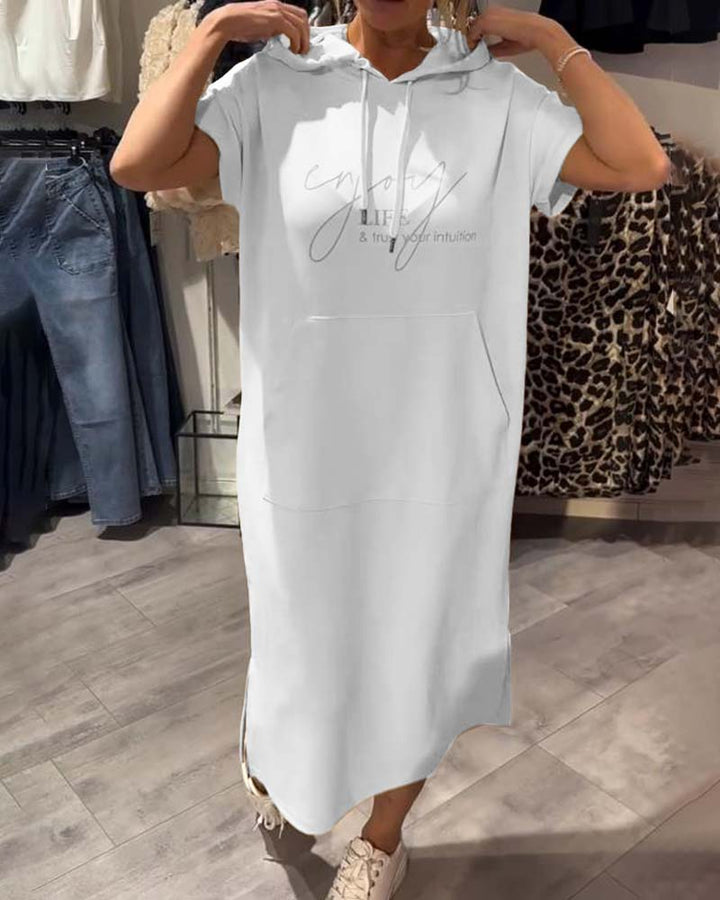 NELU - HOODED EVENING DRESS