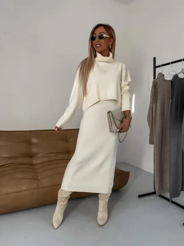 MITCH - COZY TURTLENECK STYLE DRESS SET