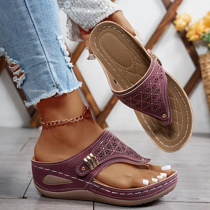 KATIARA - ELEGANT COMFORT WEDGE SANDALS