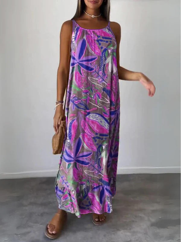 VIOLY - COMFORTABLE FLORAL DRESS