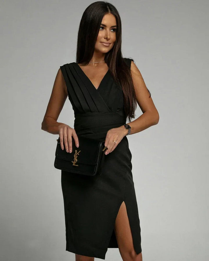 SHAE - STYLISH MINI DRESS WITH V-NECK