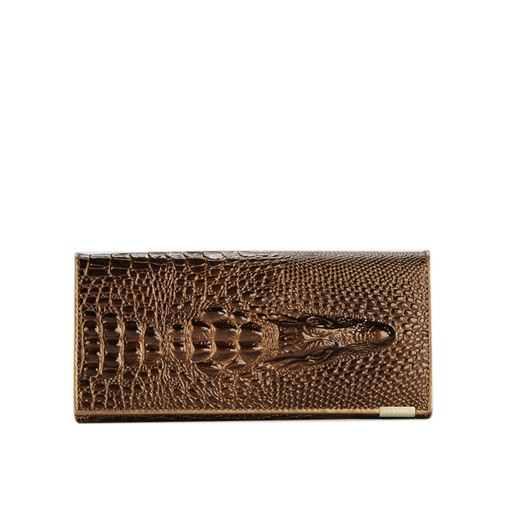 EVANGELINE - CROC-EMBOSSED LEATHER WALLET