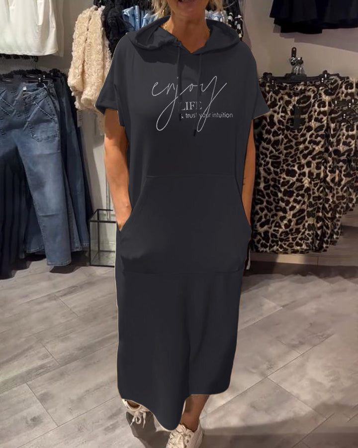 NELU - HOODED EVENING DRESS