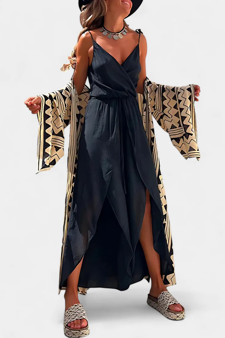 NETH - EFFORTLESS COTTON SLIT-LEG JUMPSUIT