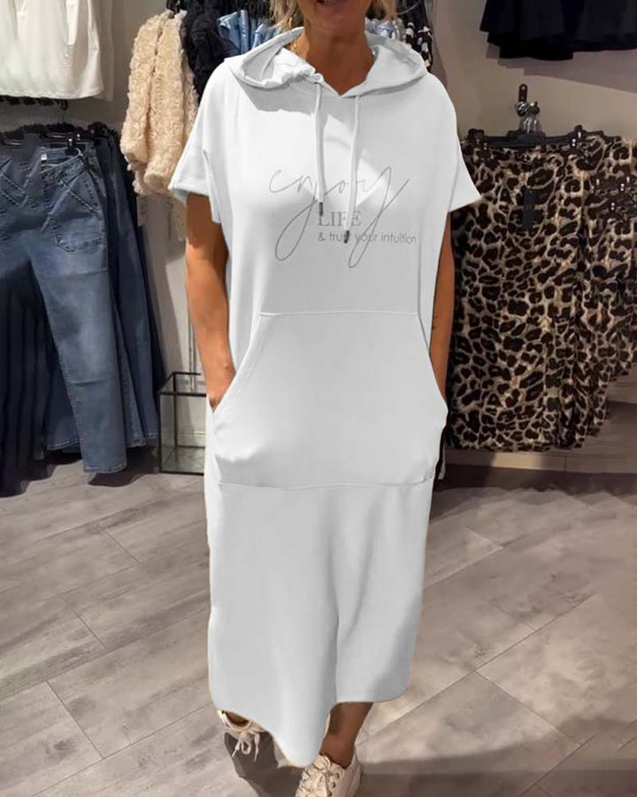 NELU - HOODED EVENING DRESS
