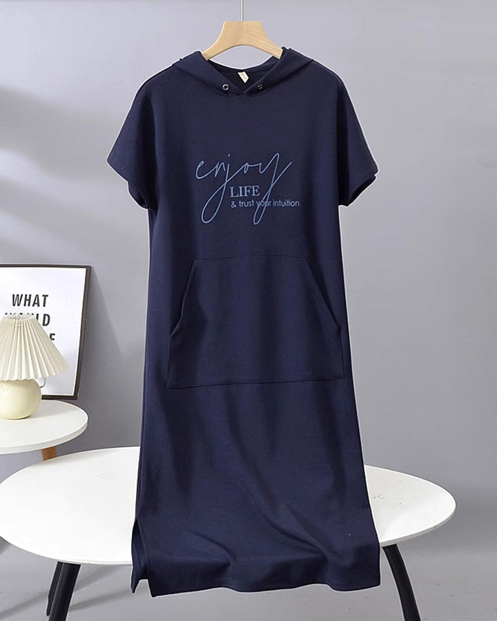 NELU - HOODED EVENING DRESS