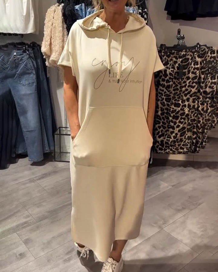 NELU - HOODED EVENING DRESS