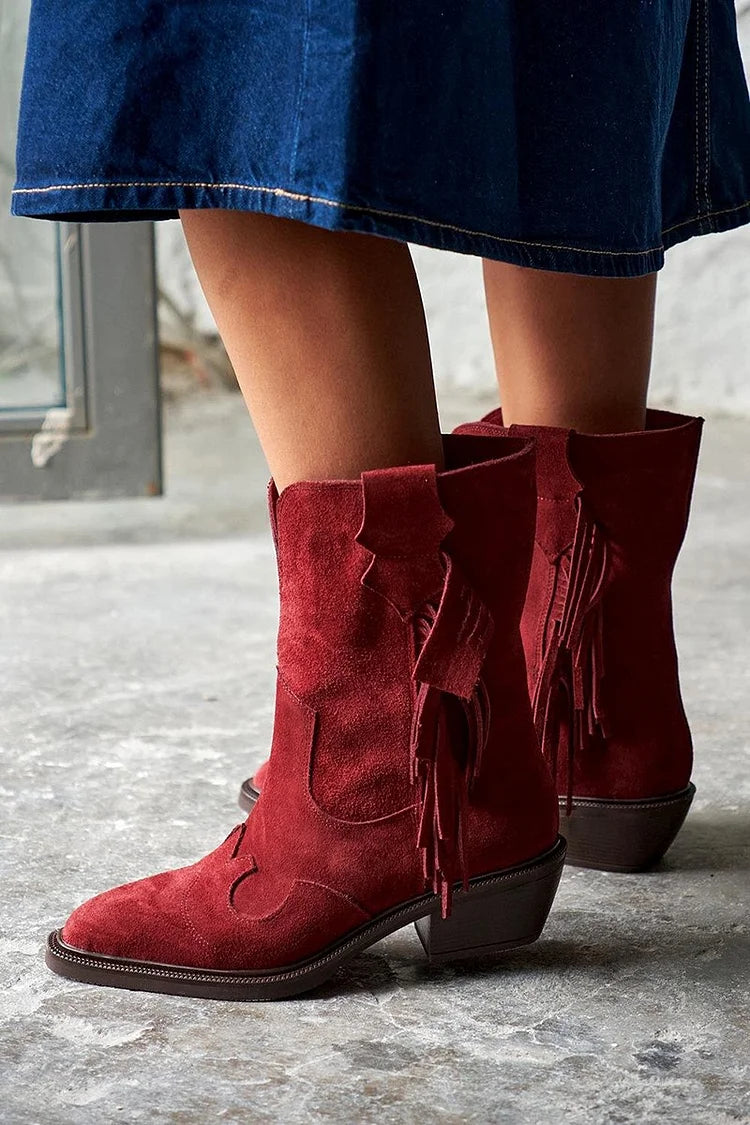 Vivian® | Western Style Ankle Boots