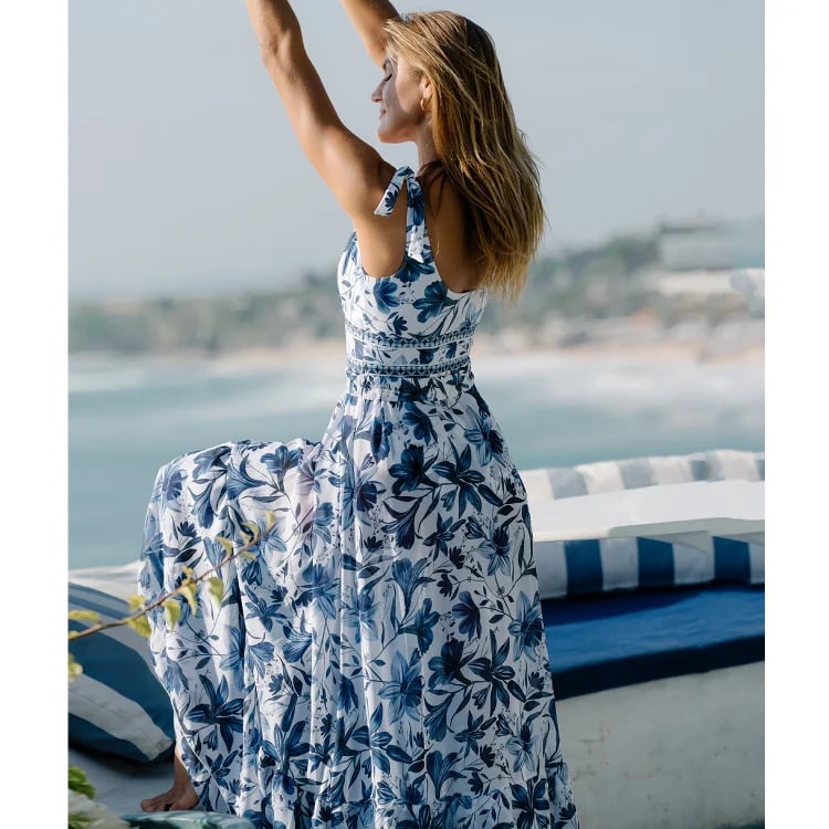 PAISLEY - RUFFLED V-NECK SWIM SET