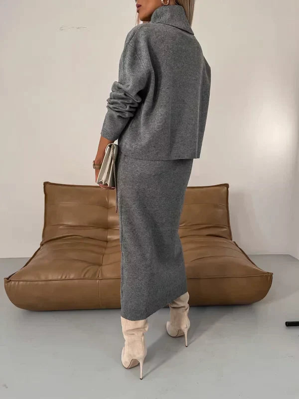 MITCH - COZY TURTLENECK STYLE DRESS SET