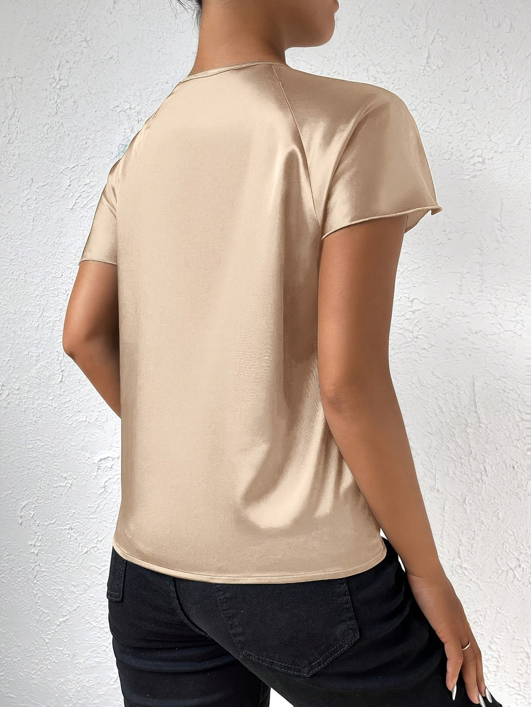 LEASA - FASHION FORWARD SHOULDER ACCENT BLOUSE