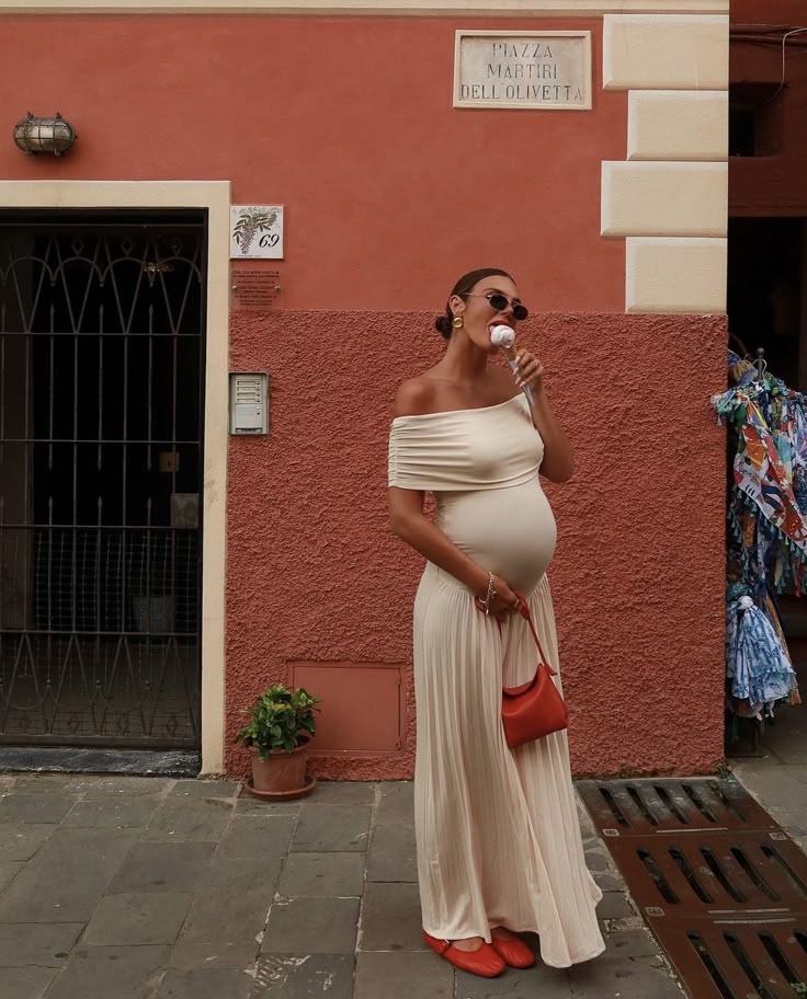 CALARA - MATERNITY FLOWY OFF SHOULDER MAXI DRESS Lucas & Grace CALARA - MATERNITY FLOWY OFF SHOULDER MAXI DRESS Lucas & Grace