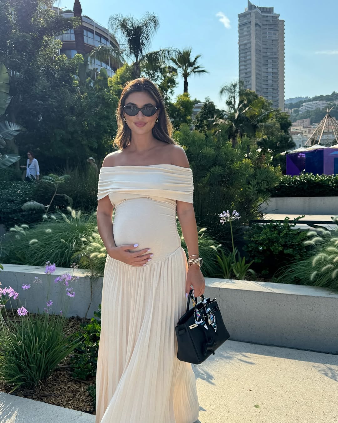 CALARA - MATERNITY FLOWY OFF SHOULDER MAXI DRESS Lucas & Grace CALARA - MATERNITY FLOWY OFF SHOULDER MAXI DRESS Lucas & Grace