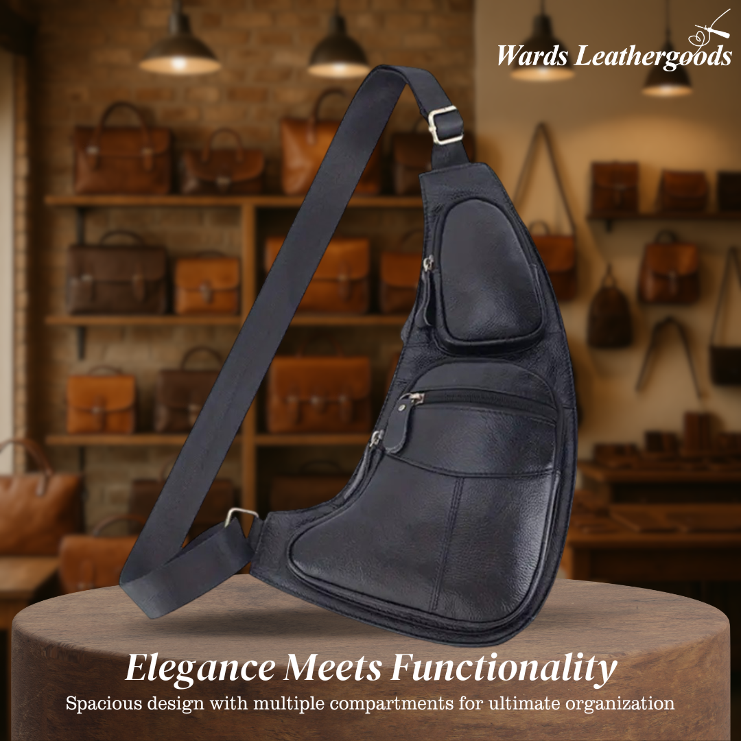 Malric | Hands-Free Lightweight Leather Sling Bag