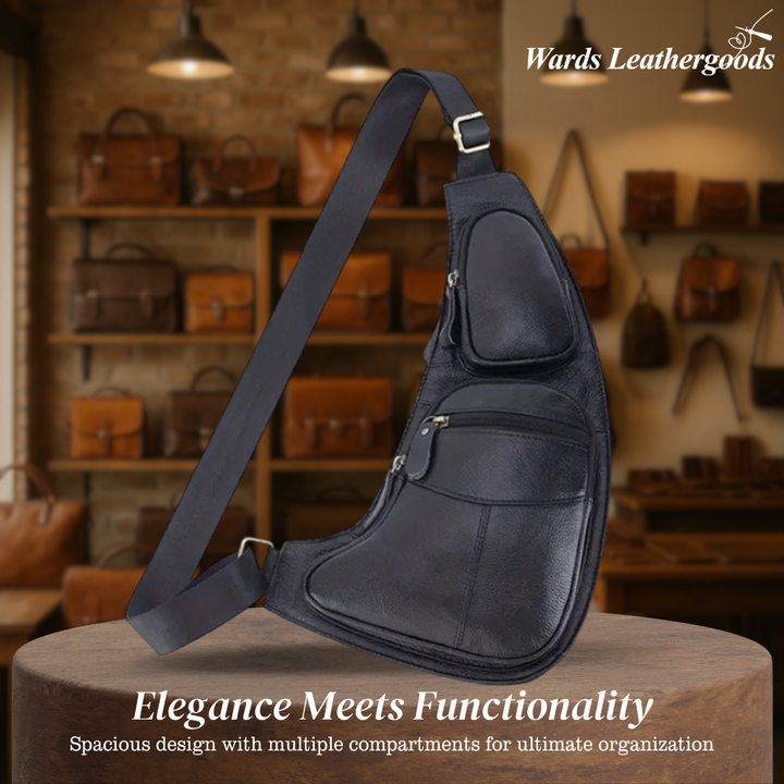 Malric | Hands-Free Lightweight Leather Sling Bag
