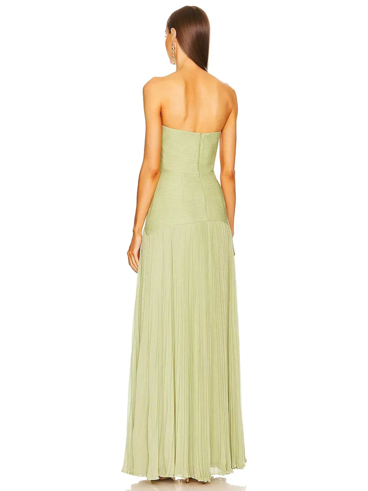 LETHEREN - EVERGREEN ELEGANCE MAXI DRESS