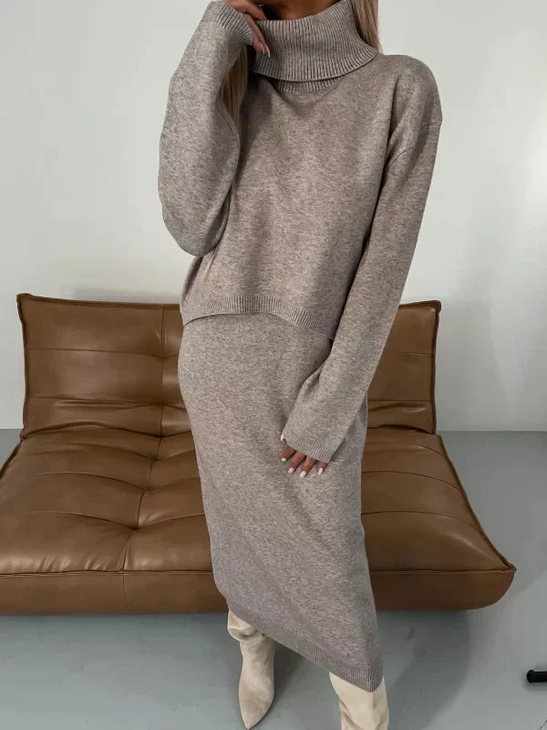MITCH - COZY TURTLENECK STYLE DRESS SET