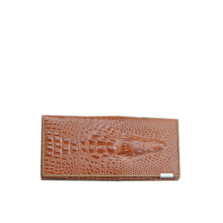 EVANGELINE - CROC-EMBOSSED LEATHER WALLET