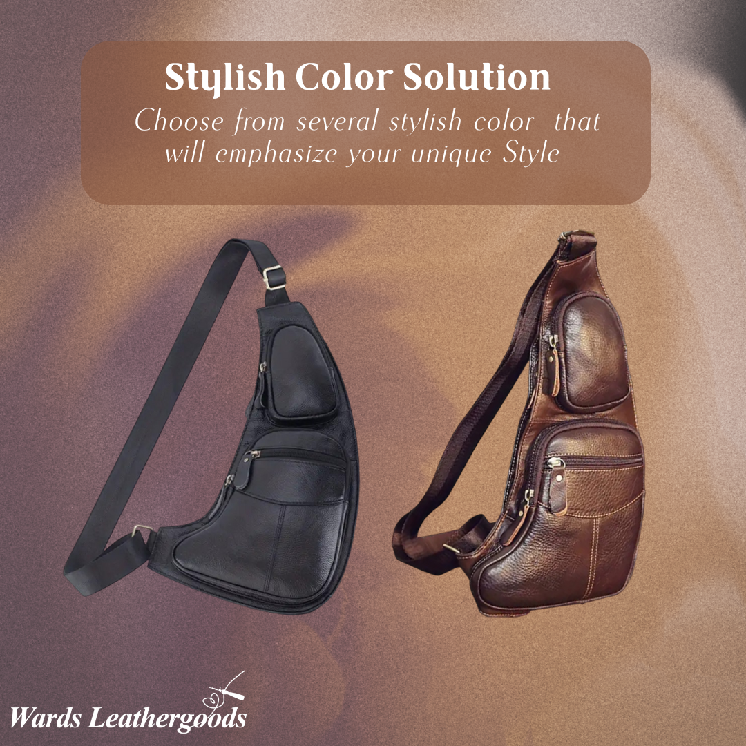 Malric | Hands-Free Lightweight Leather Sling Bag