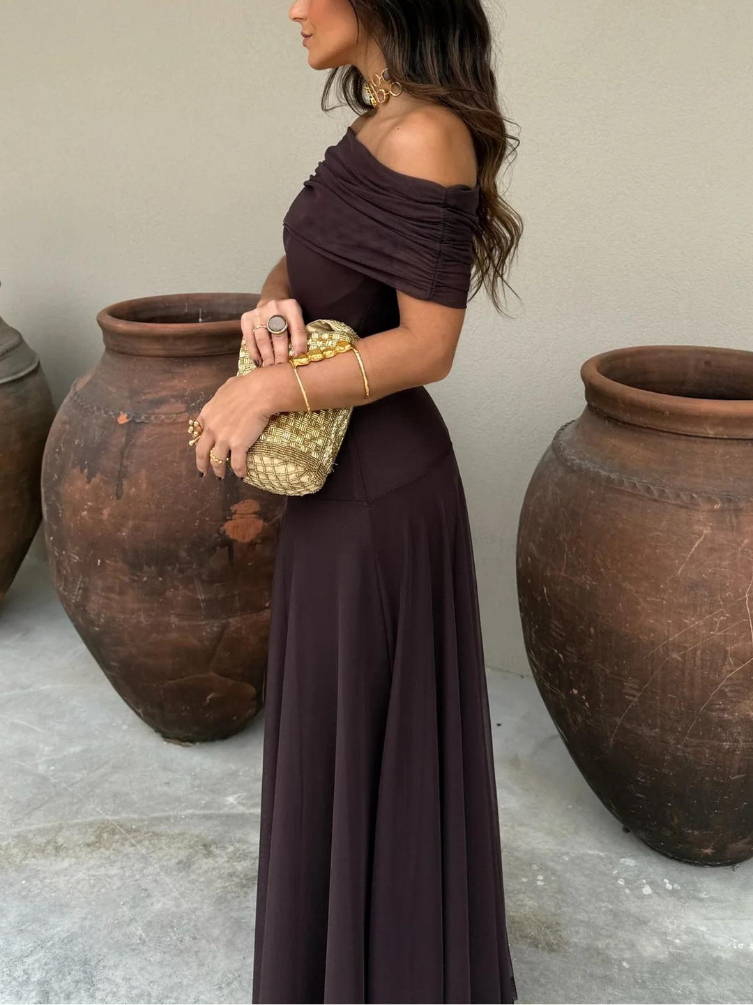 JAYLA - ASYMMETRICAL MESH ONE SHOULDER DRESS