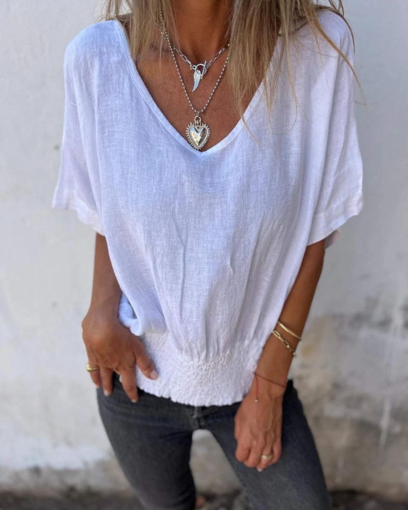 MELINA - CLOSE CUT V NECK TEE