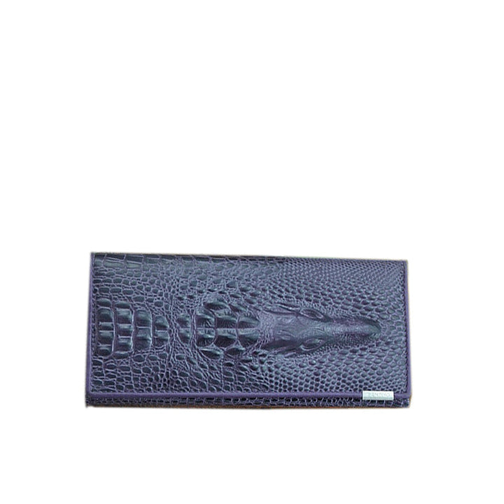 EVANGELINE - CROC-EMBOSSED LEATHER WALLET