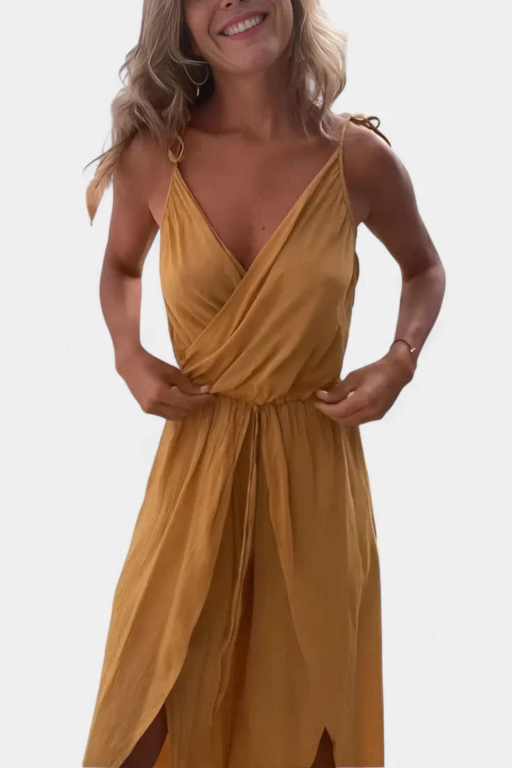 NETH - EFFORTLESS COTTON SLIT-LEG JUMPSUIT