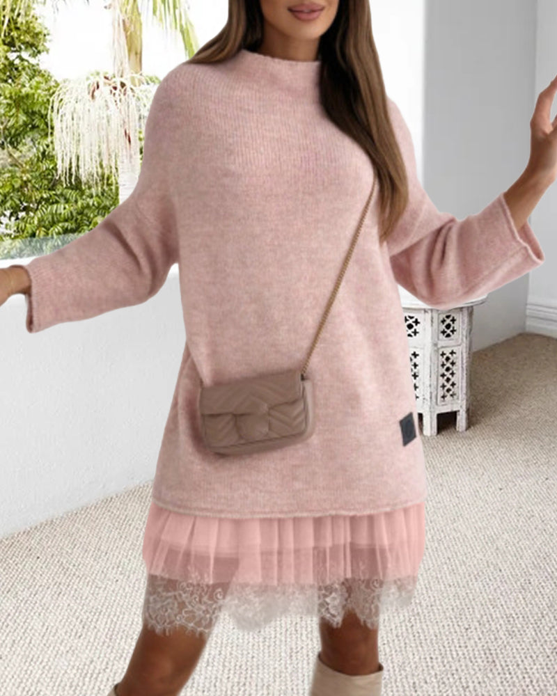 CIRILA - ELEGANT HIGH NECK DRESS SET