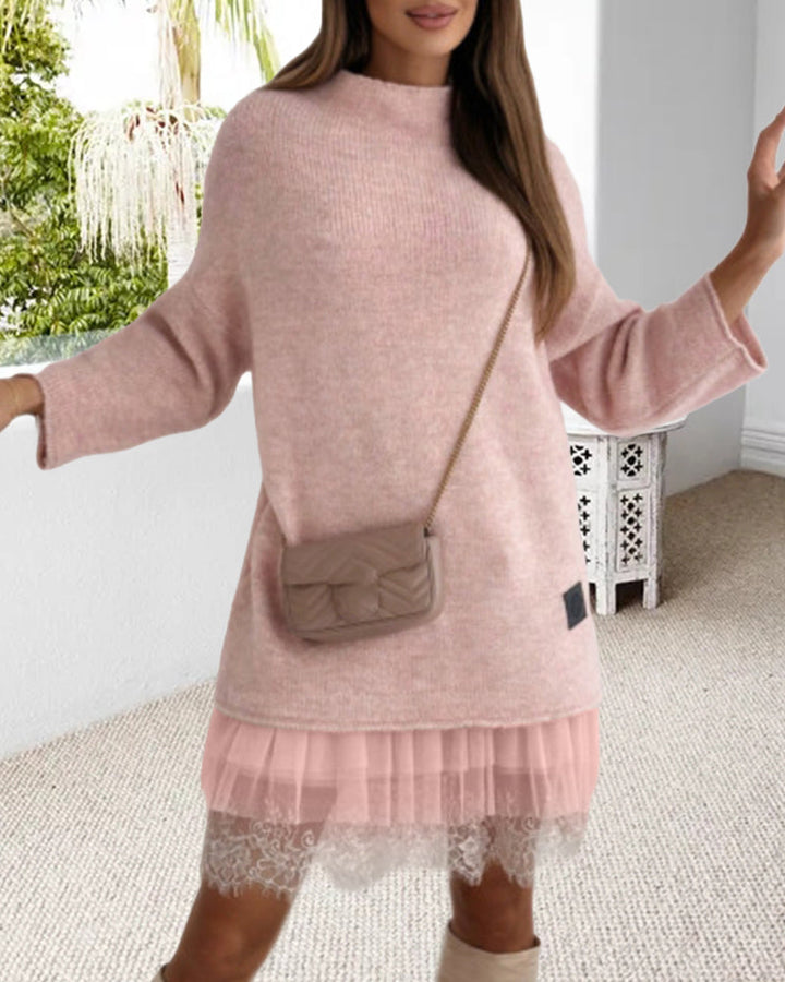 CIRILA - ELEGANT HIGH NECK DRESS SET