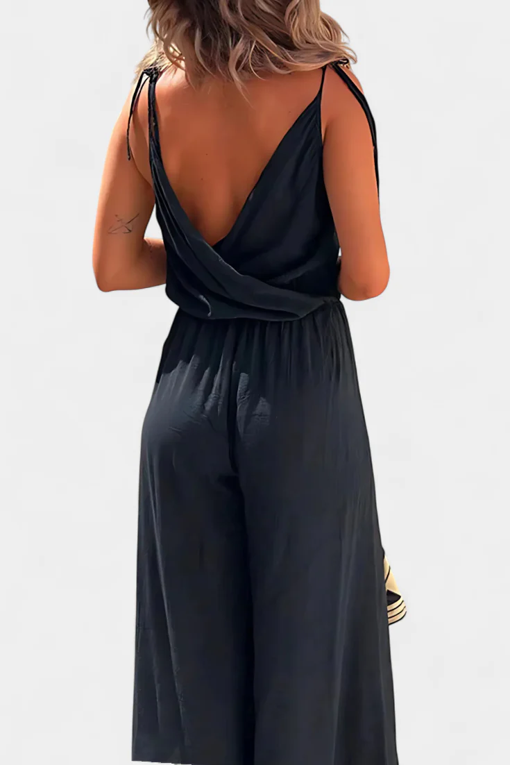 NETH - EFFORTLESS COTTON SLIT-LEG JUMPSUIT