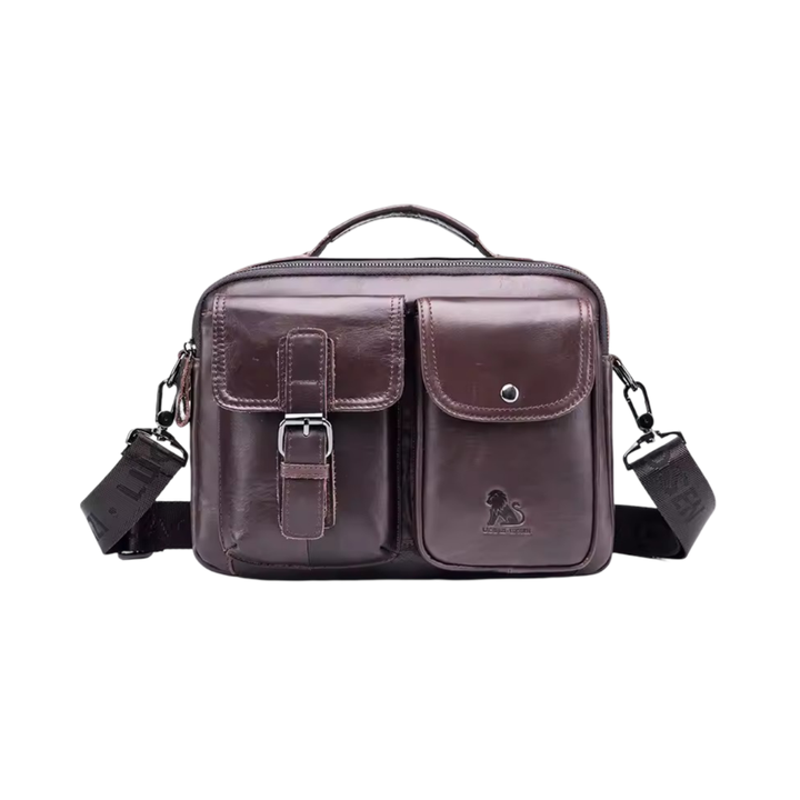 Grady | Classic Leather Shoulder Bag with Vintage Buckle Detail