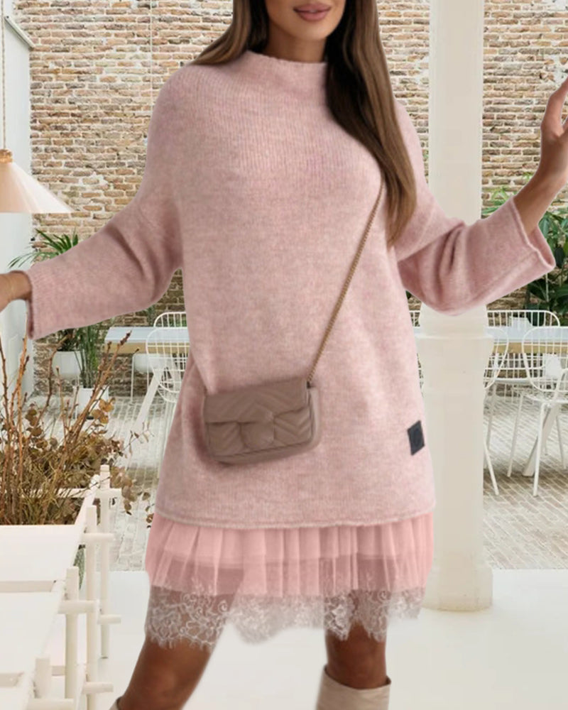 CIRILA - ELEGANT HIGH NECK DRESS SET