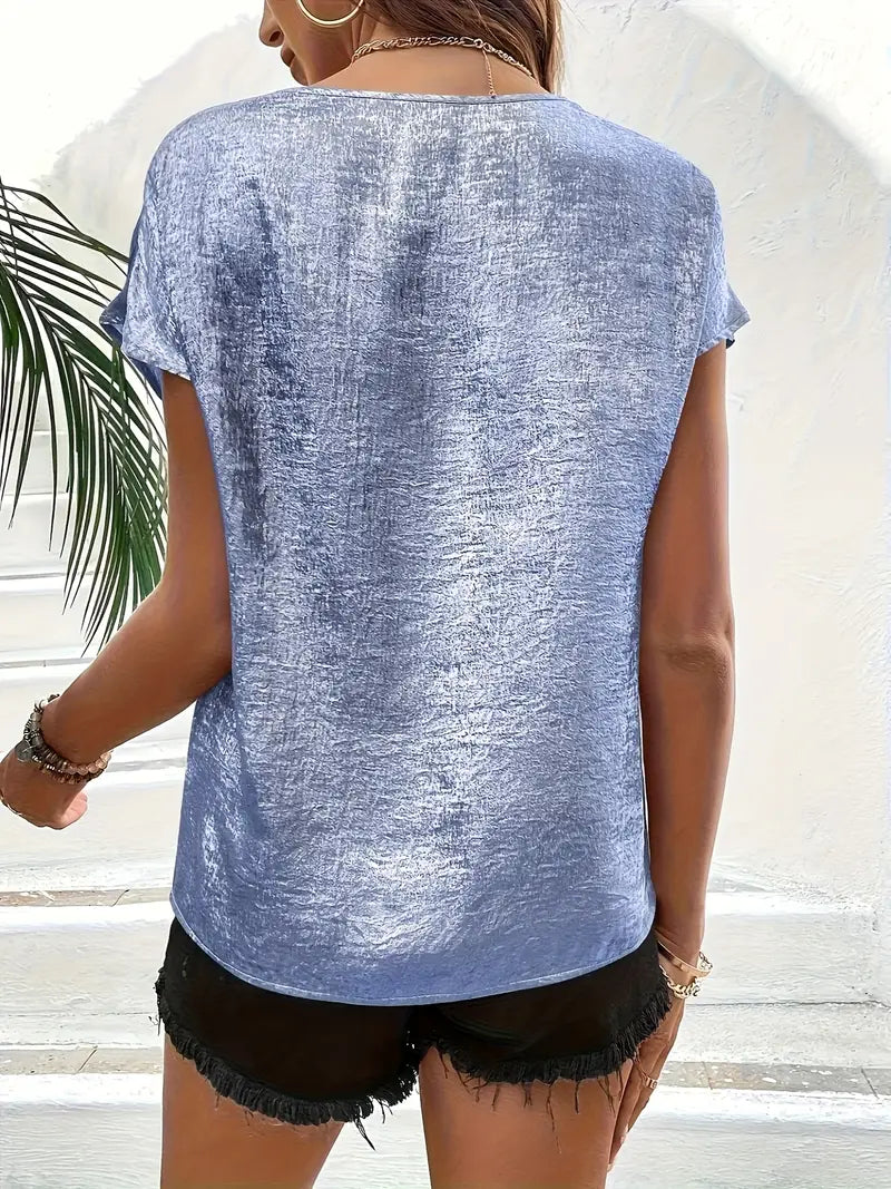 AULEREA - SOPHISTICATED V-NECK BLOUSE
