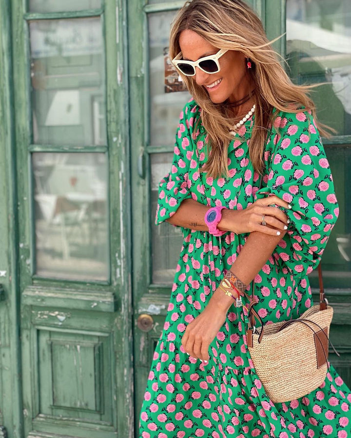 PATSI - PUFFED SHOULDER DRESS