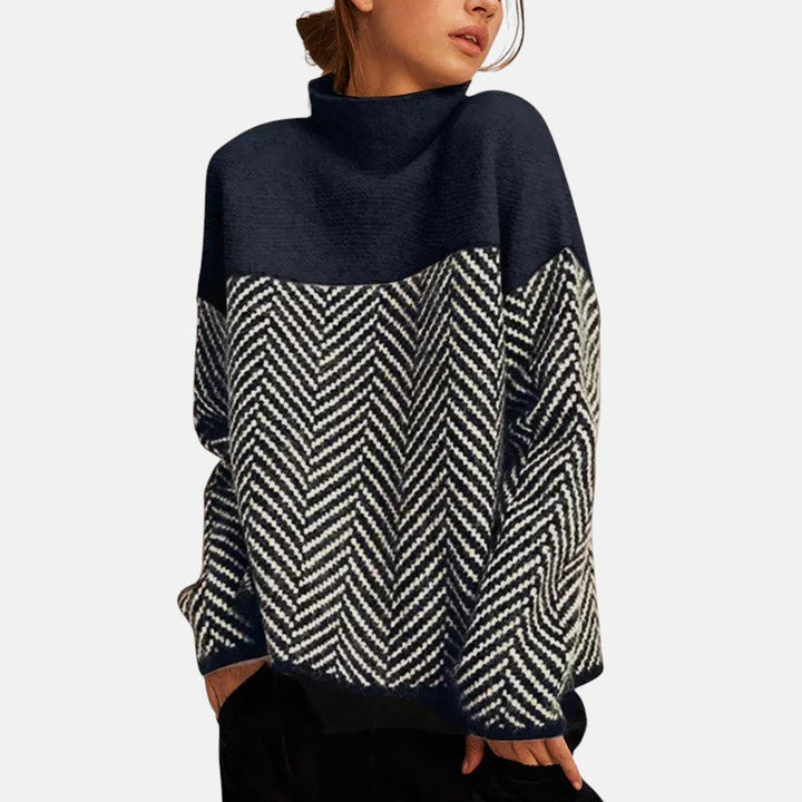 MARISOL - HERRINGBONE KNIT SWEATER