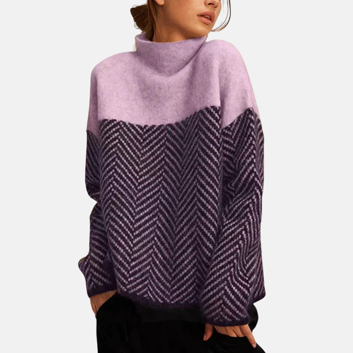 MARISOL - HERRINGBONE KNIT SWEATER