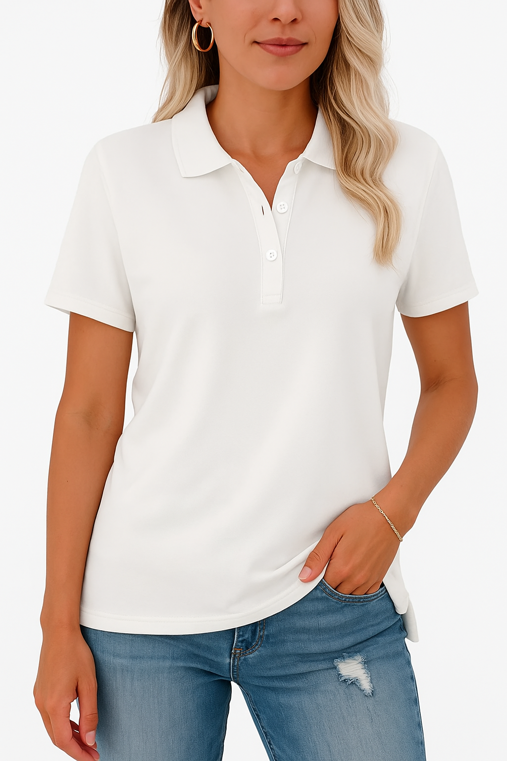 KATH - TAILORED POLO TOP